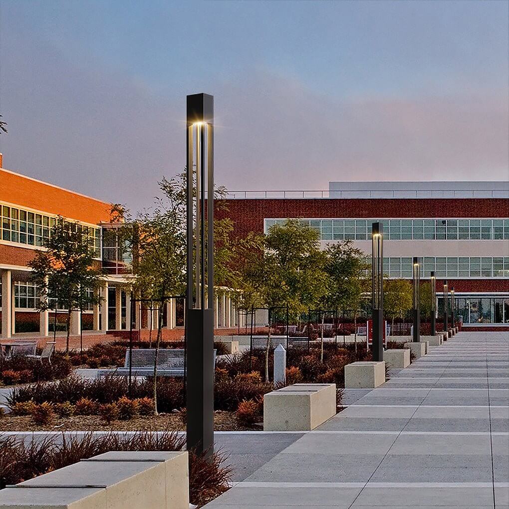 LED Bollard Path Lights Modern Black Landscape Light