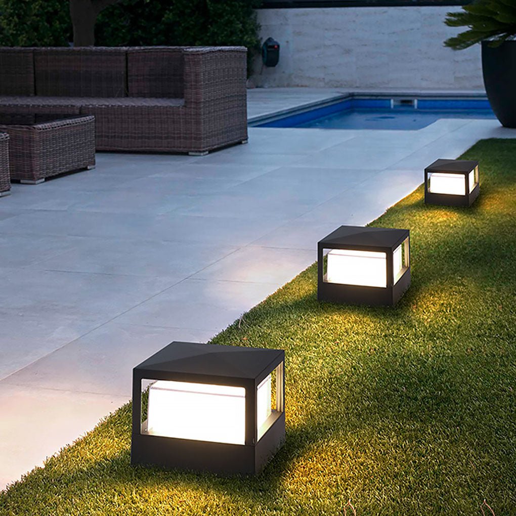 Square Pillar Lights Double-Layered Light-Blocking Outdoor Lamp