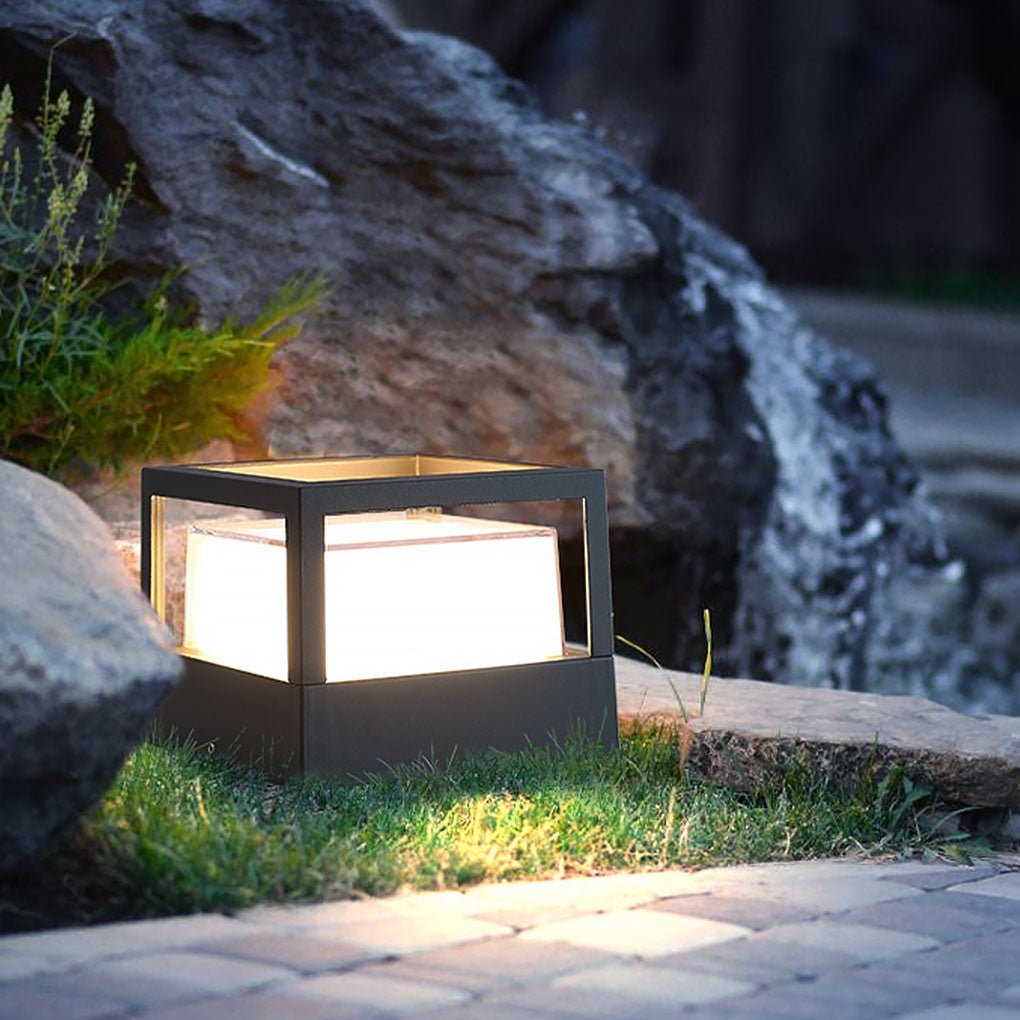 Square Pillar Lights Double-Layered Light-Blocking Outdoor Lamp