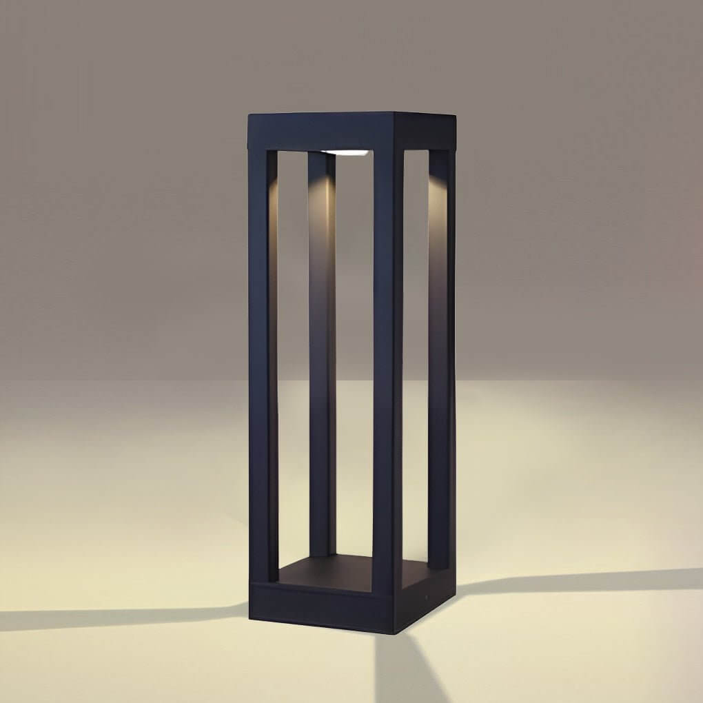 LED Bollard Garden Light Black Aluminum Garden Landscape Light