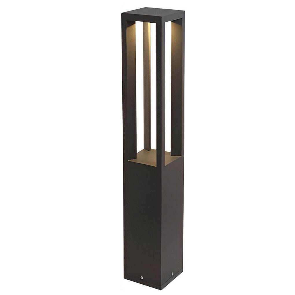 LED Bollard Garden Light Black Aluminum Garden Landscape Light