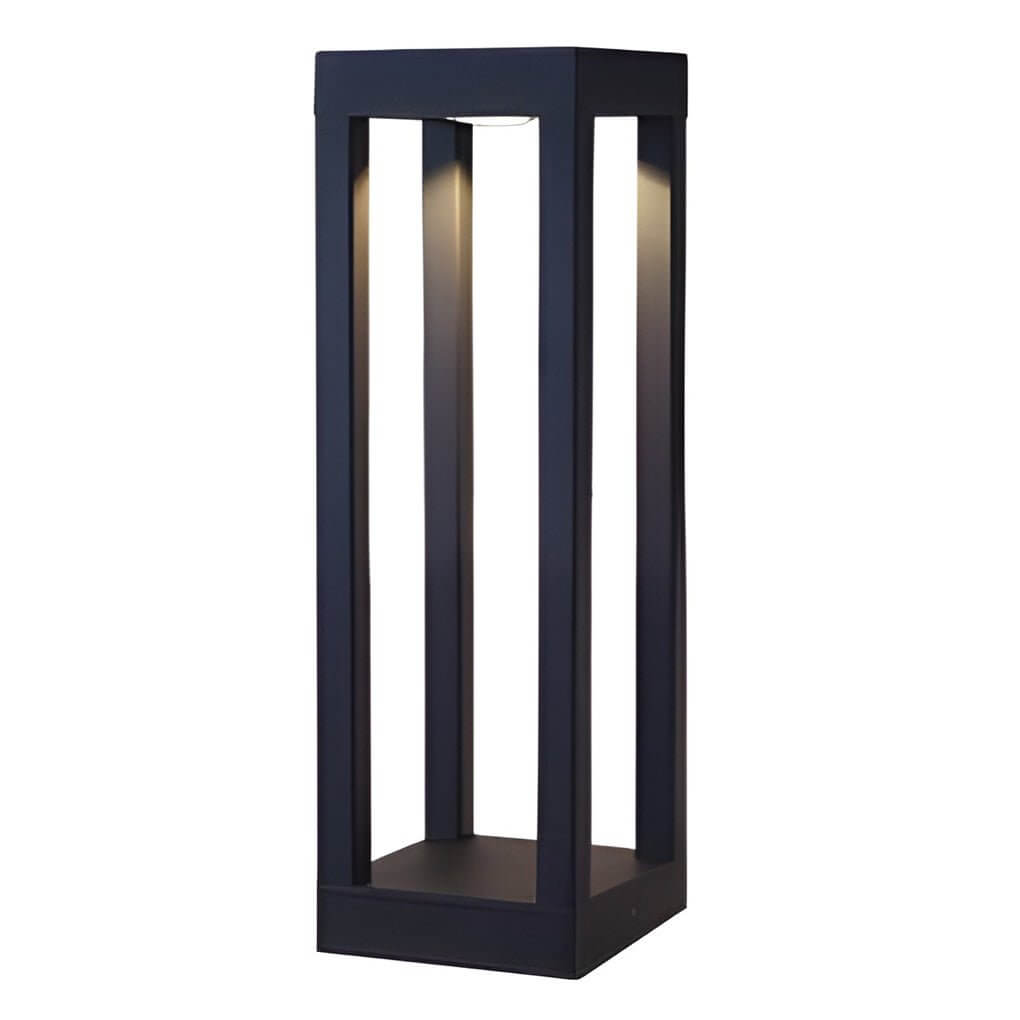 LED Bollard Garden Light Black Aluminum Garden Landscape Light