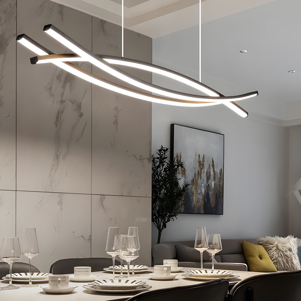 Wave Hanging Light Modern Aluminum LED Ceiling Light