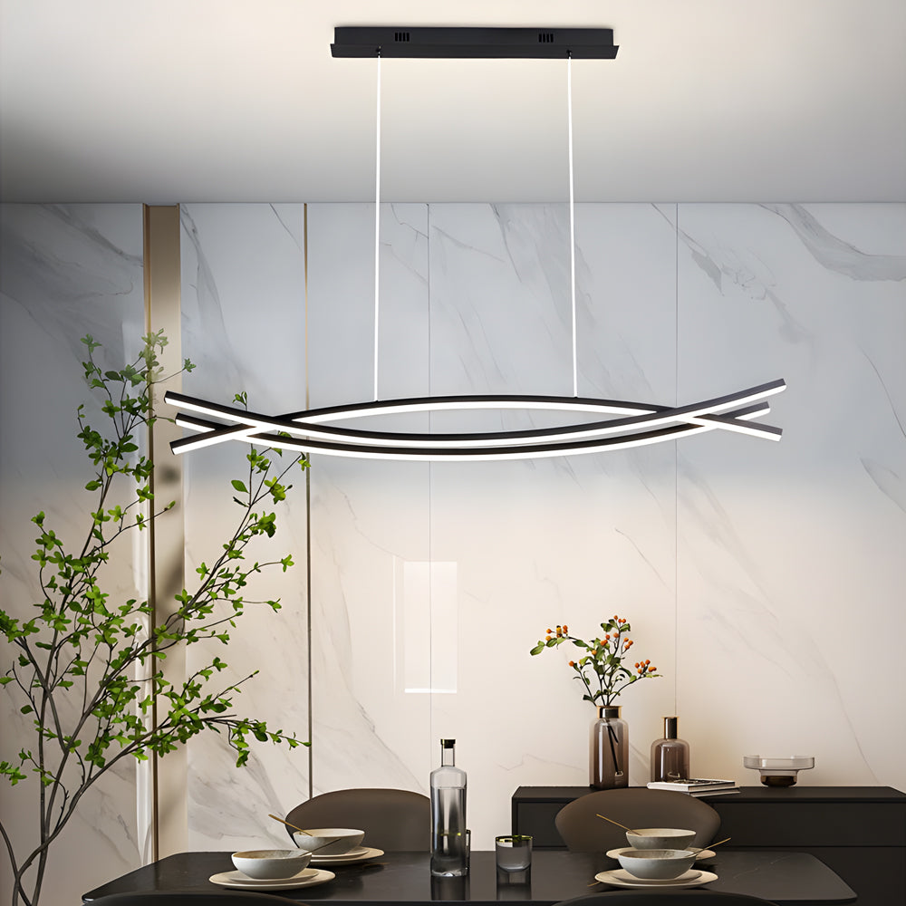 Wave Hanging Light Modern Aluminum LED Ceiling Light