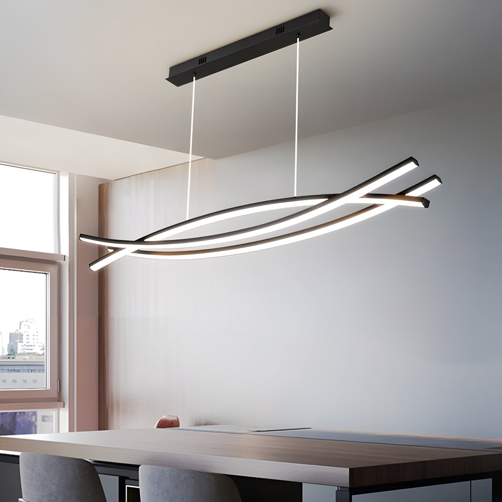 Wave Hanging Light Modern Aluminum LED Ceiling Light