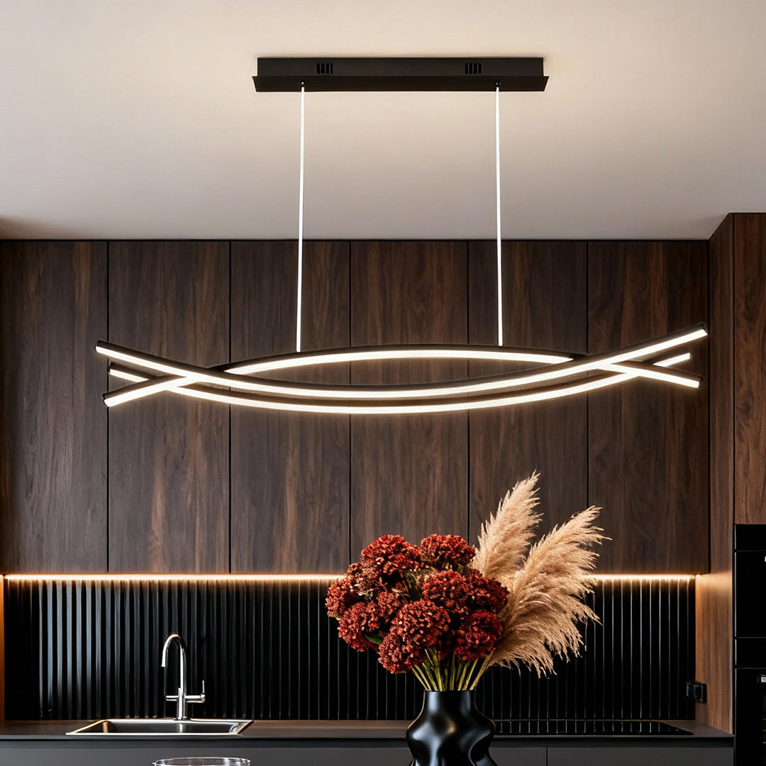 Wave Hanging Light Modern Aluminum LED Ceiling Light