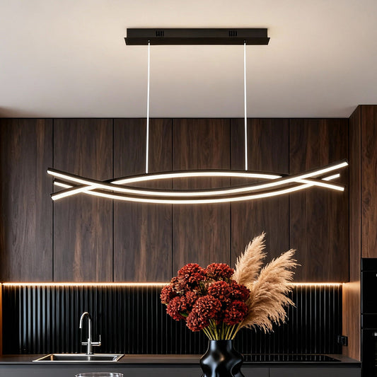 Wave Hanging Light Modern Aluminum LED Ceiling Light
