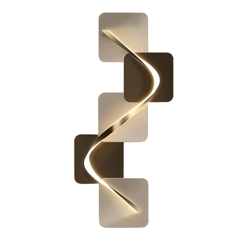Wave Pattern Wall Sconce Geometric LED Art Decorative Light