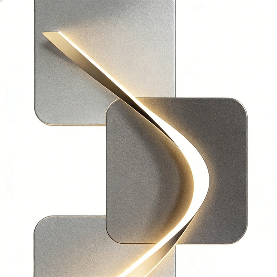 Wave Pattern Wall Sconce Geometric LED Art Decorative Light