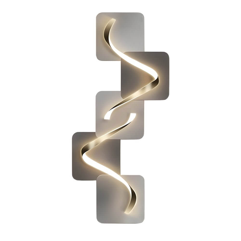 Wave Pattern Wall Sconce Geometric LED Art Decorative Light