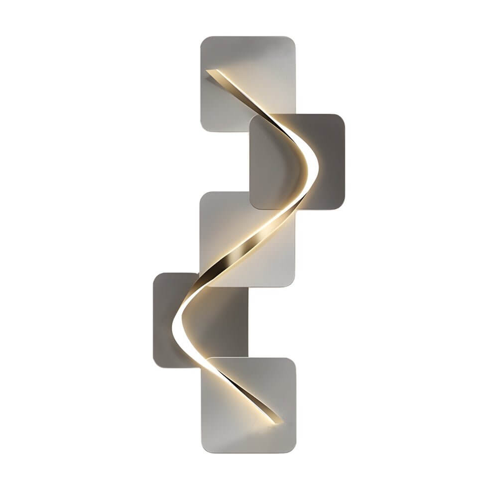 Wave Pattern Wall Sconce Geometric LED Art Decorative Light