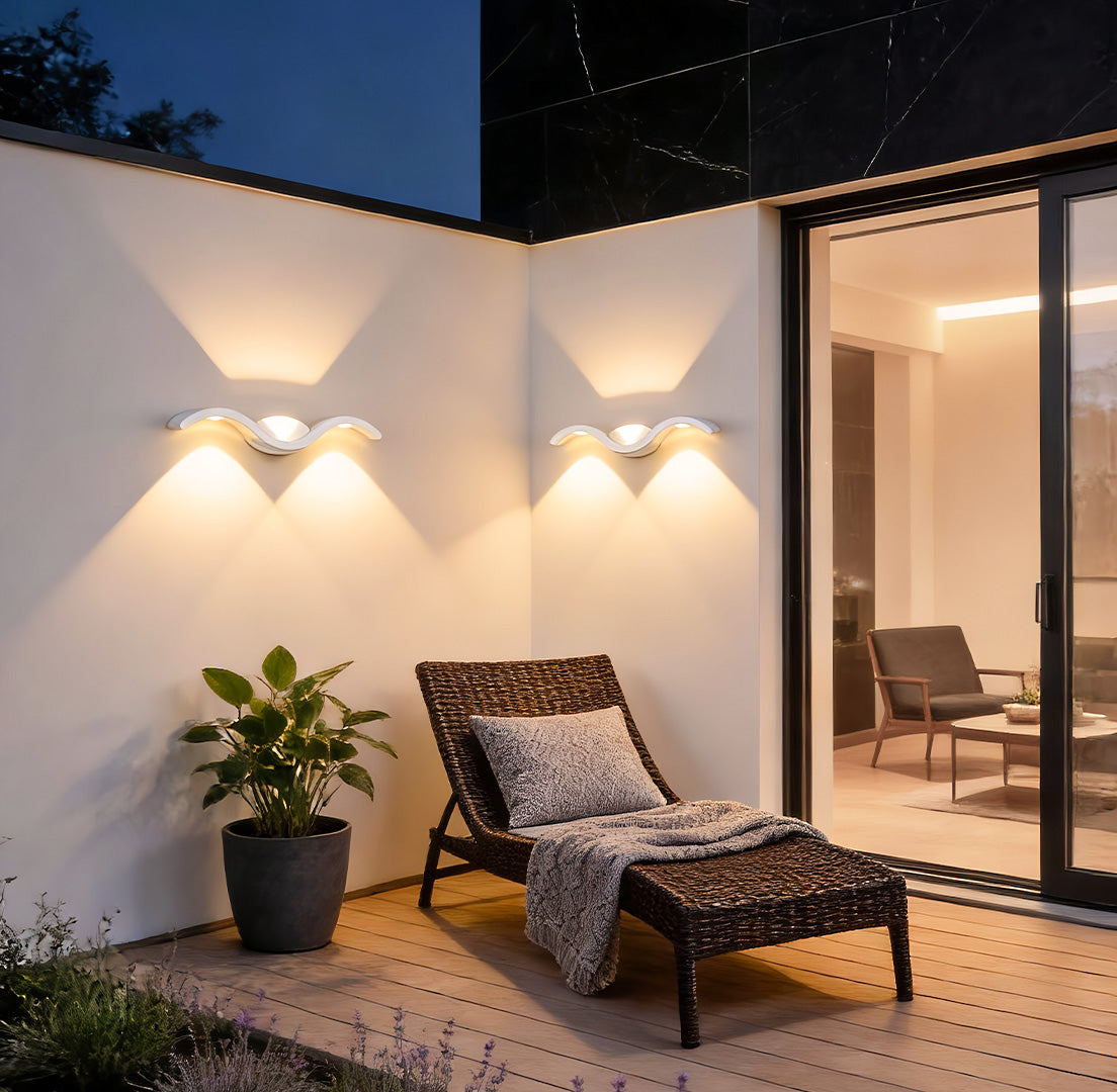 Wave Wall Sconce Outdoor Creative Up-Down LED Light