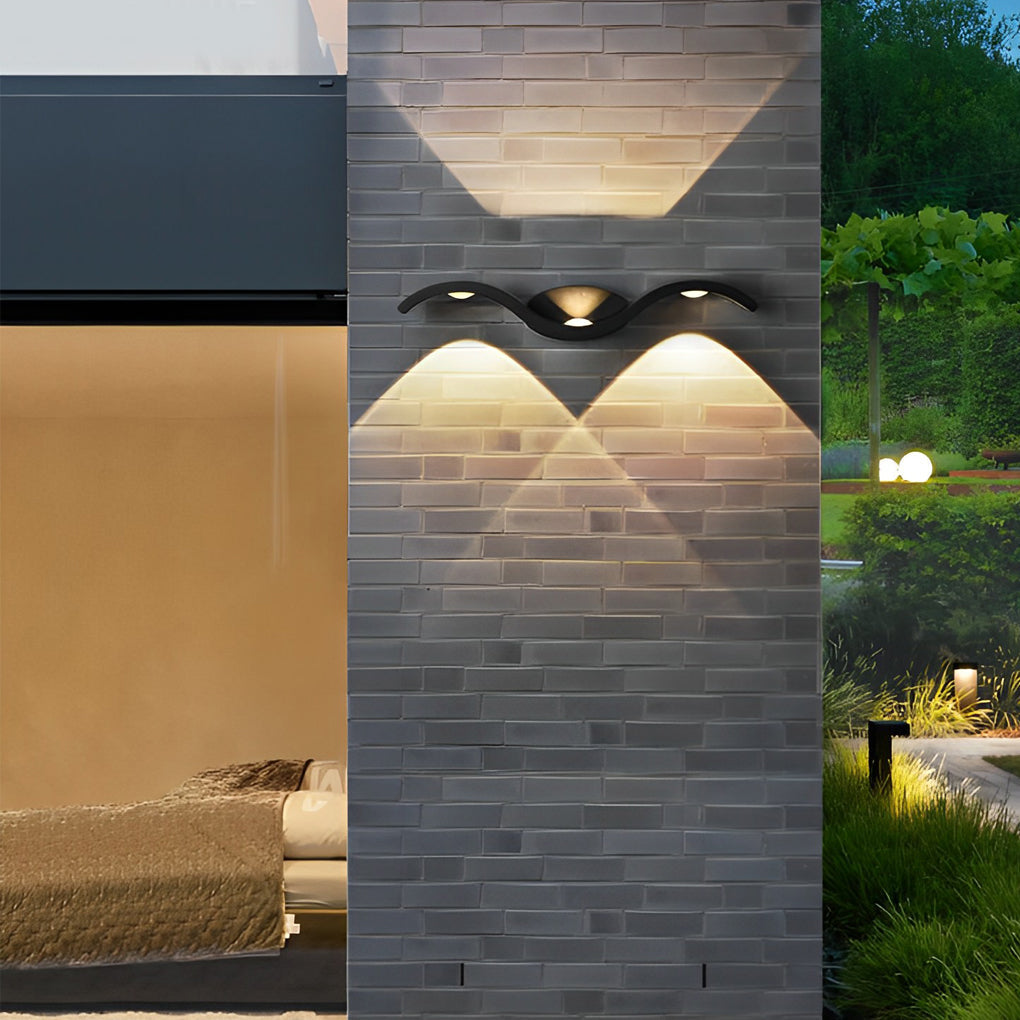 Wave Wall Sconce Outdoor Creative Up-Down LED Light