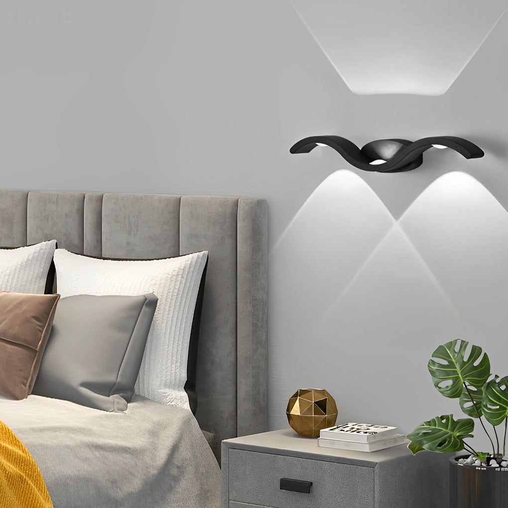Wave Wall Sconce Outdoor Creative Up-Down LED Light