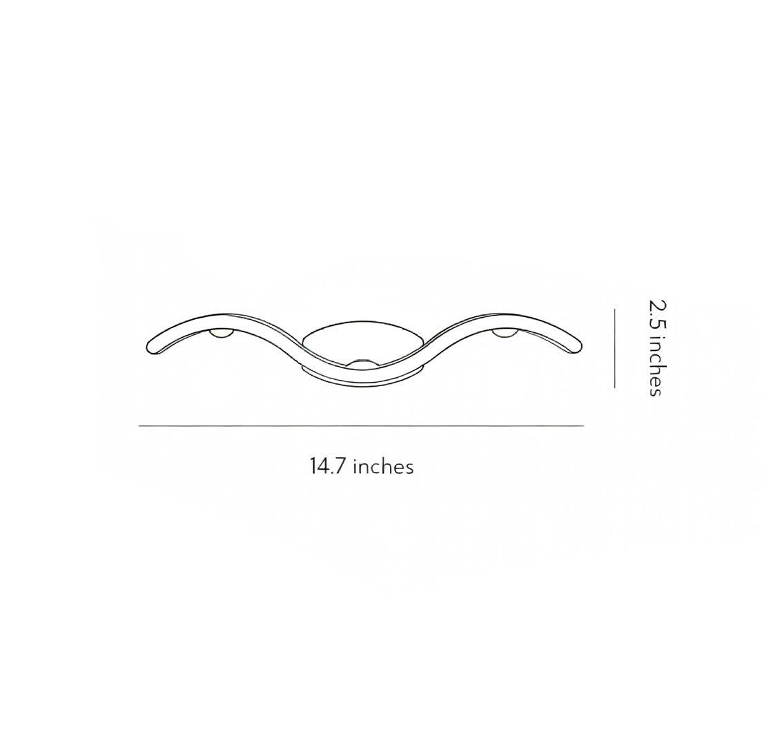 Wave Wall Sconce Outdoor Creative Up-Down LED Light