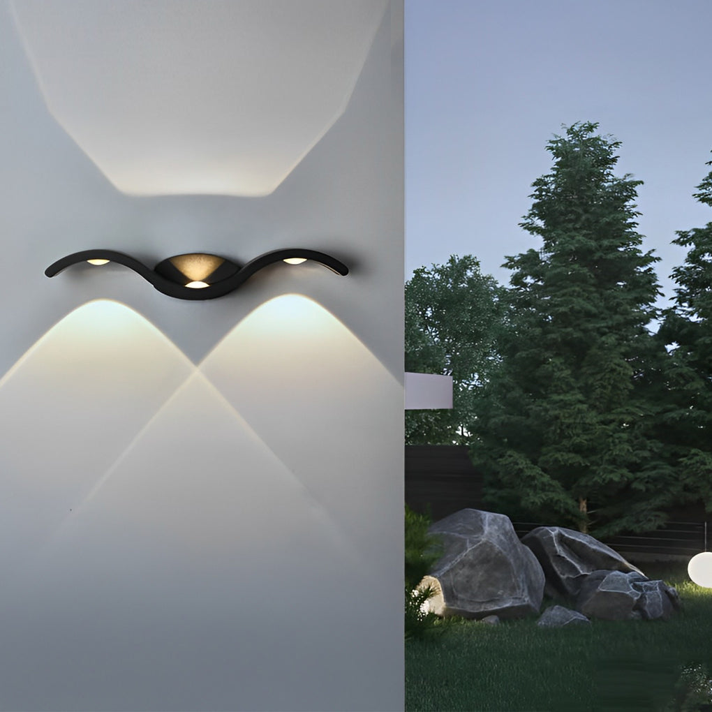 Wave Wall Sconce Outdoor Creative Up-Down LED Light