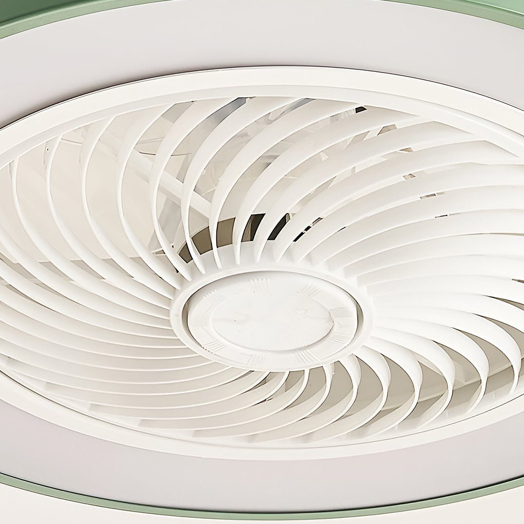 White Ceiling Fan Flush Mount with Light Smart LED Light