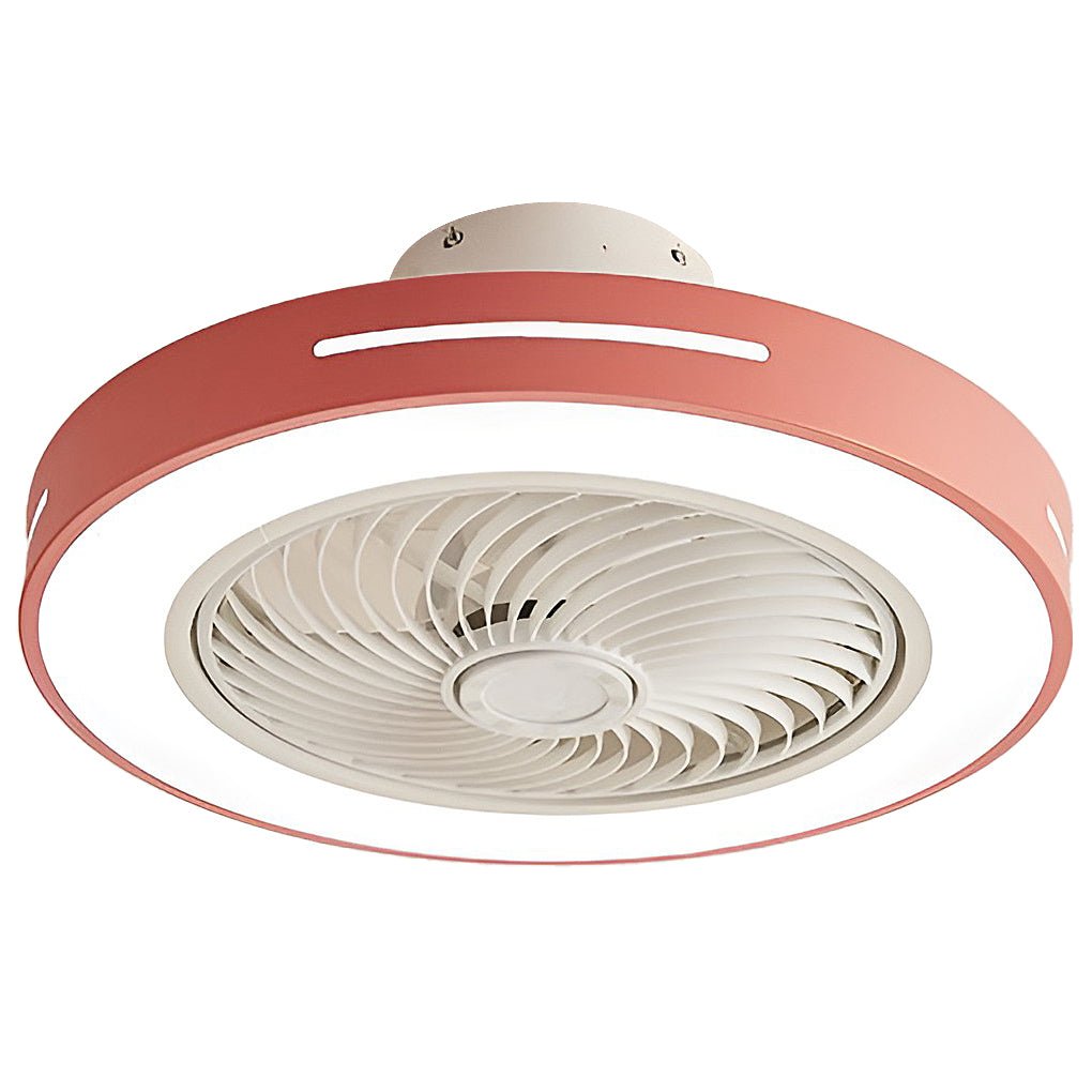 White Ceiling Fan Flush Mount with Light Smart LED Light