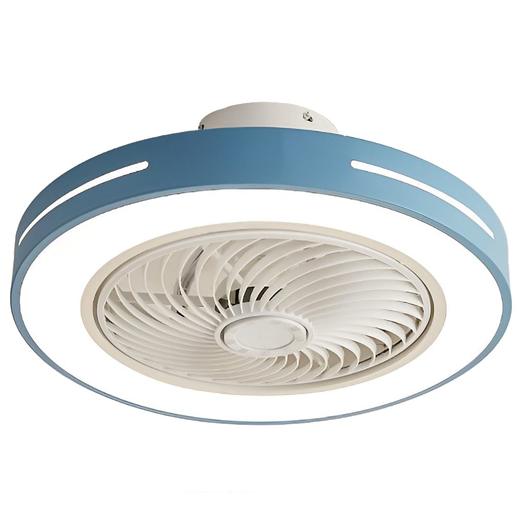 White Ceiling Fan Flush Mount with Light Smart LED Light