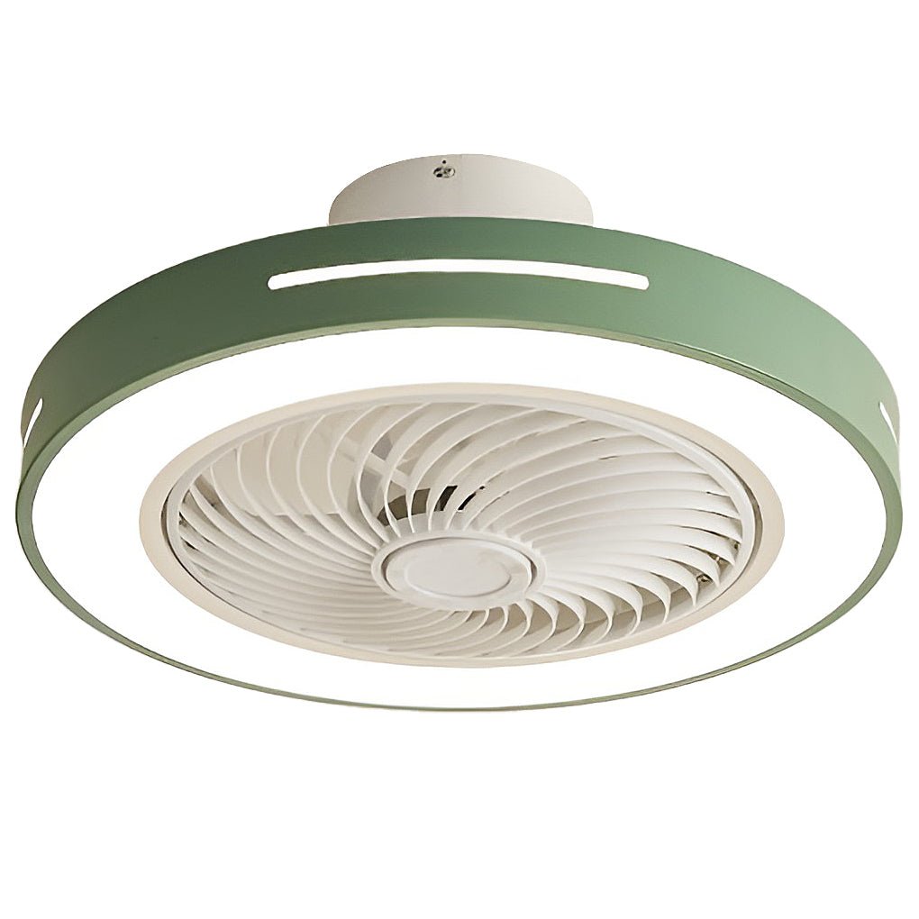 White Ceiling Fan Flush Mount with Light Smart LED Light