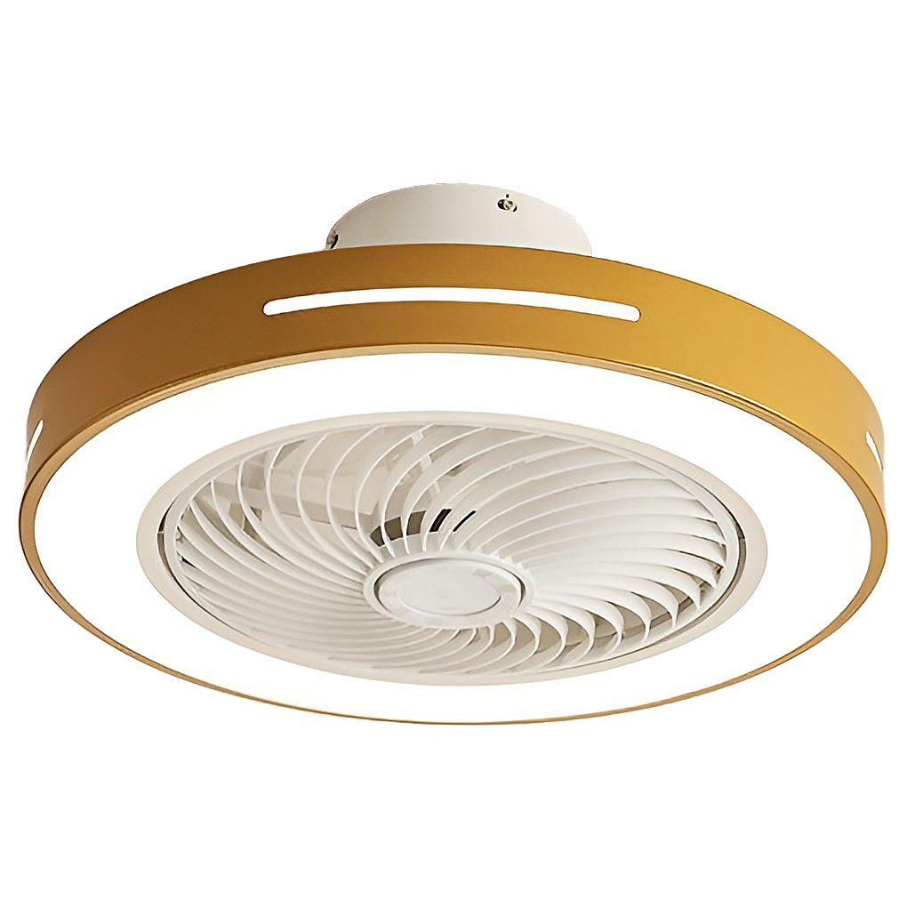 White Ceiling Fan Flush Mount with Light Smart LED Light