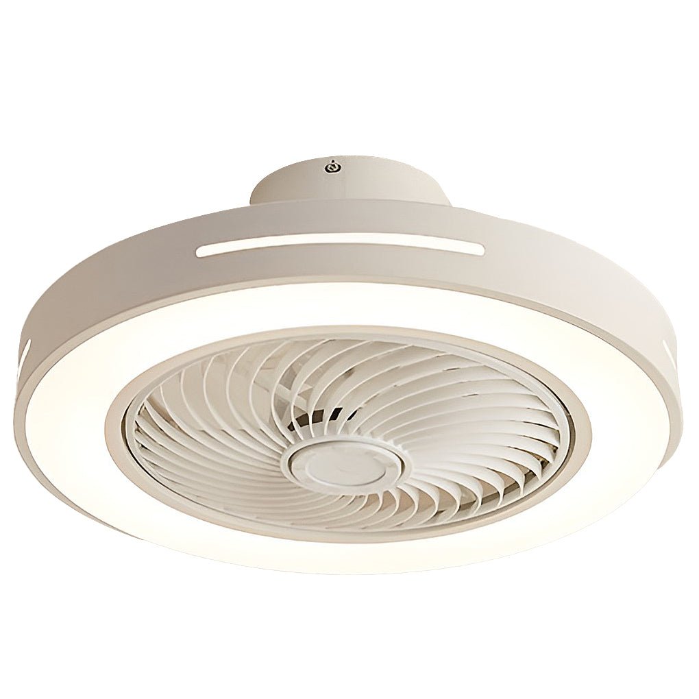 White Ceiling Fan Flush Mount with Light Smart LED Light