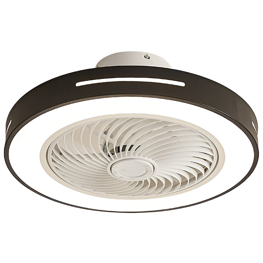 White Ceiling Fan Flush Mount with Light Smart LED Light