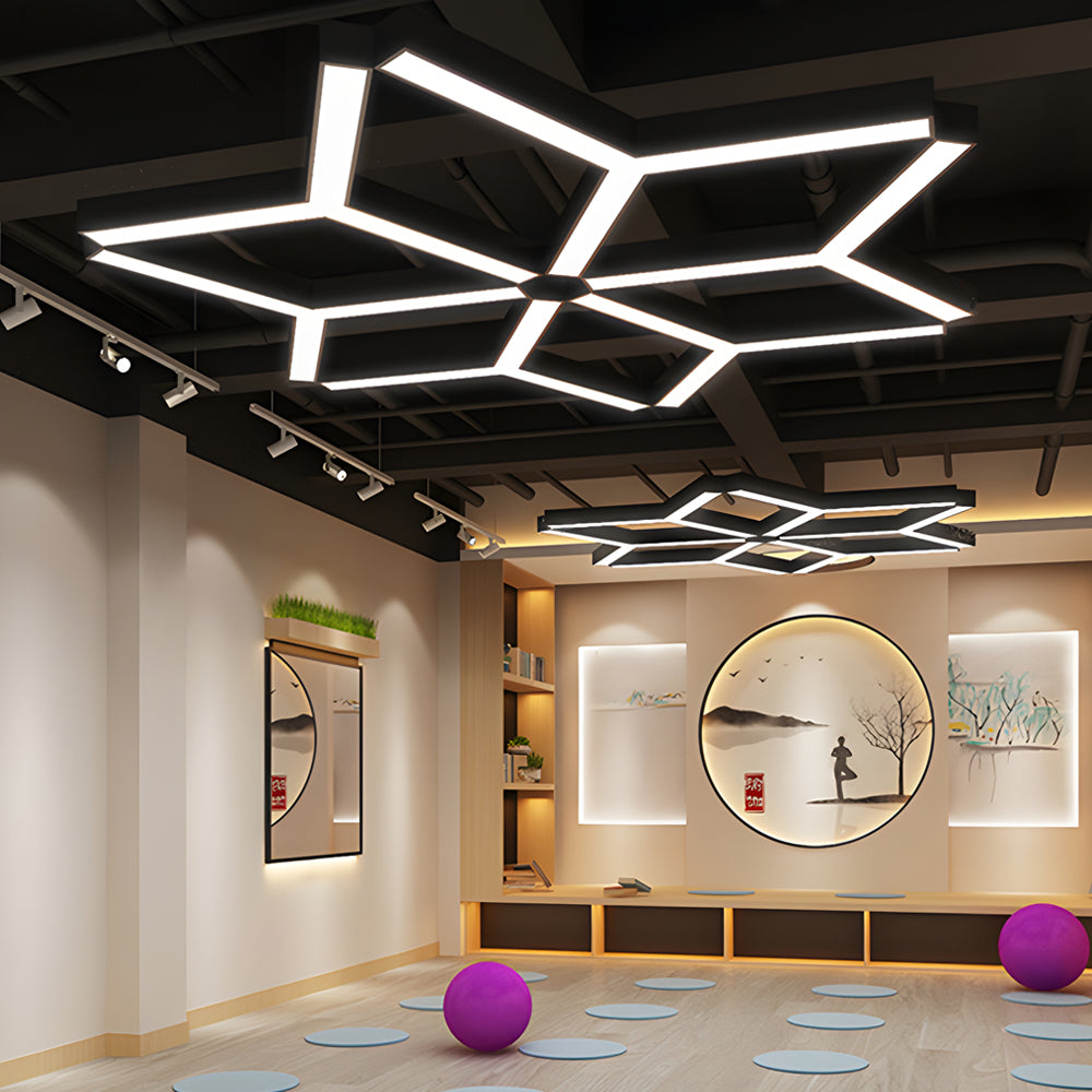 Y Shape Linear Light Industrial Geometric Ceiling Light